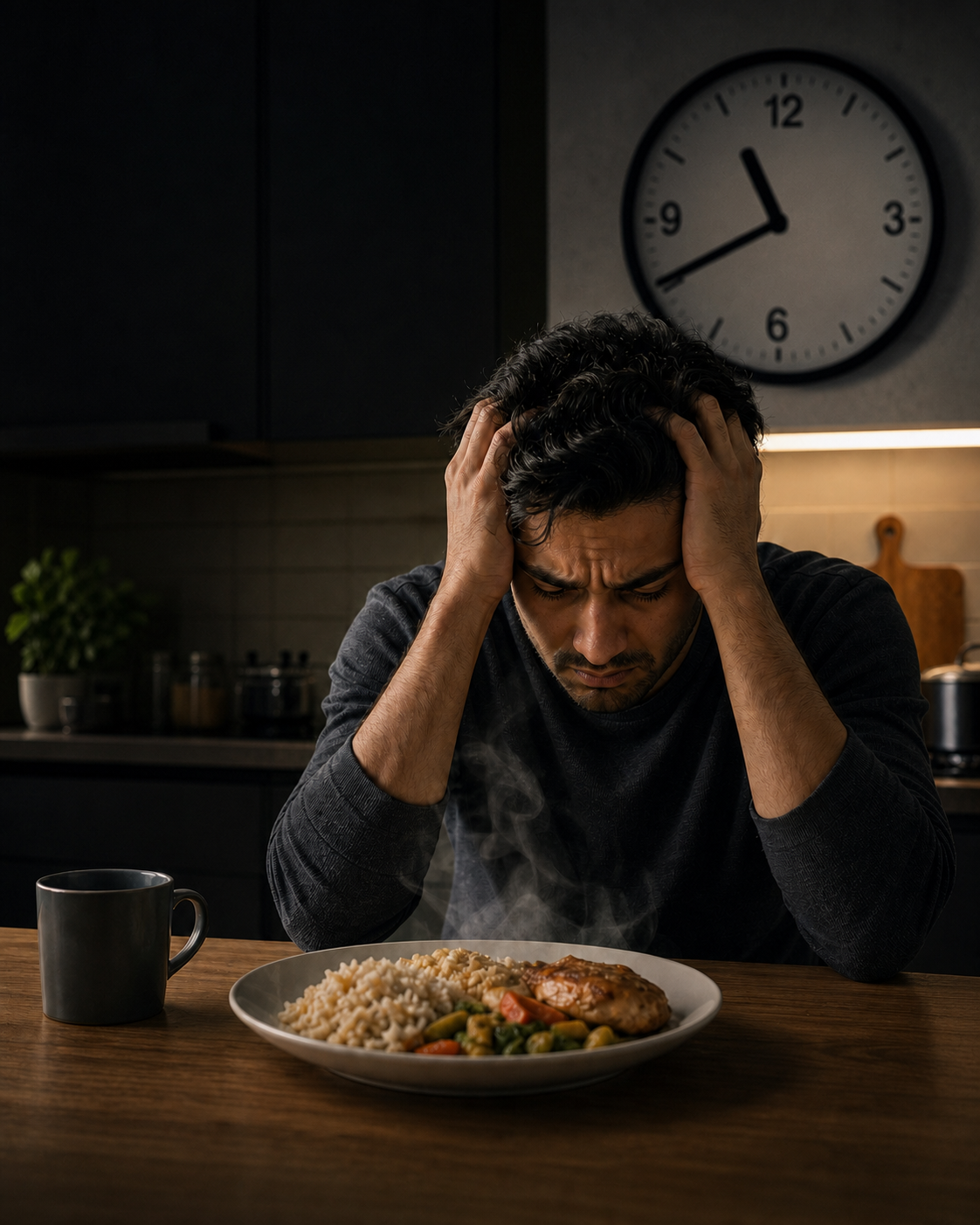 Workday rhythm and food decisions arranged around a real schedule