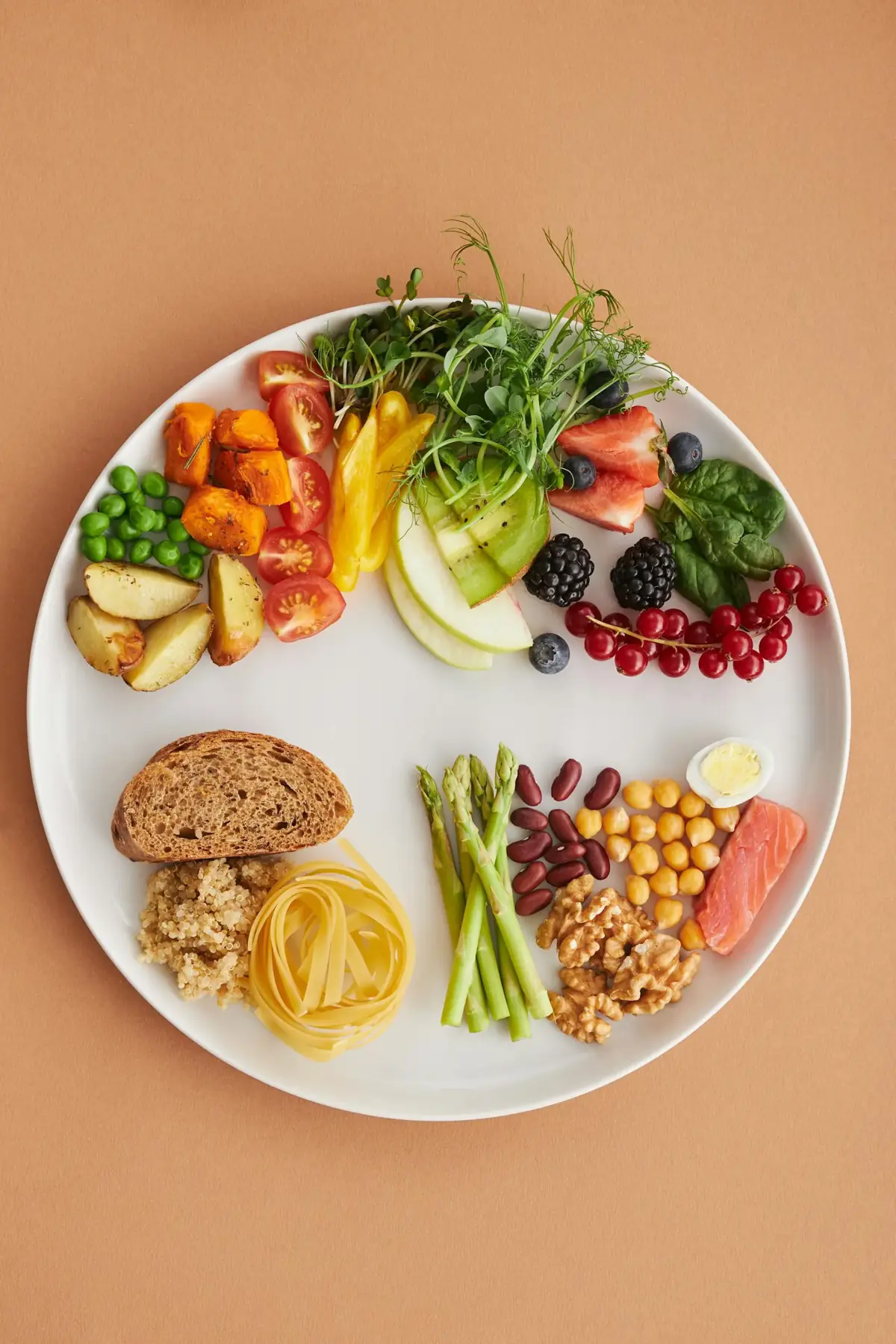 Traditional food ingredients arranged as part of MetClock food intelligence