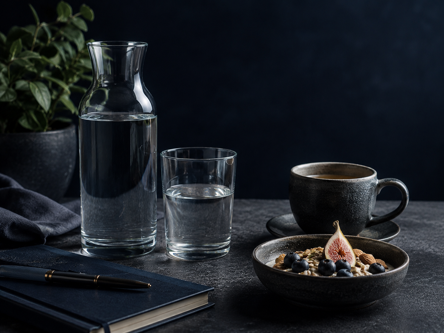 Water and simple drinks as timing anchors
